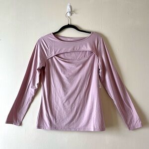 Nine West Cut Out Shirt-Pink-Size L
